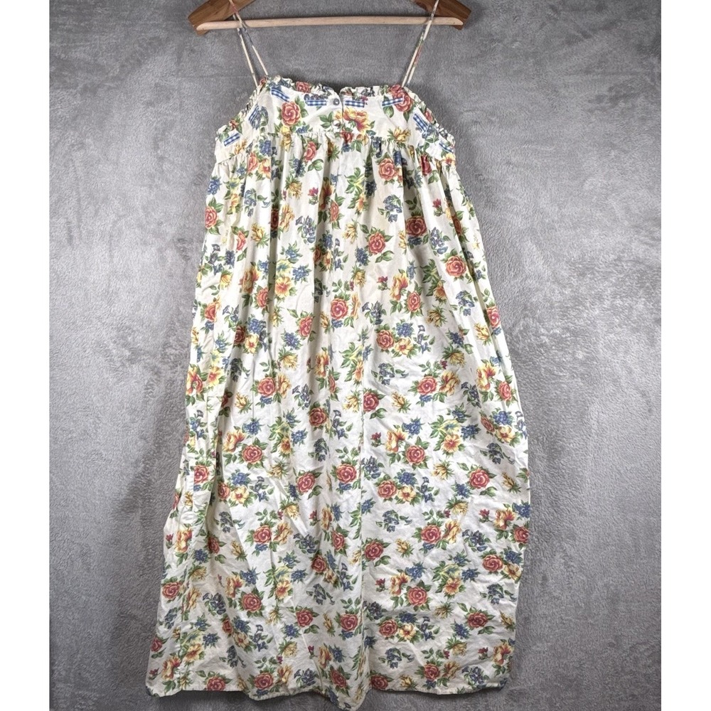 Vintage 90s Victoria’s Secret Floral Cottagecore Prairie Peasant Sundress Size M - Picture 2 of 13